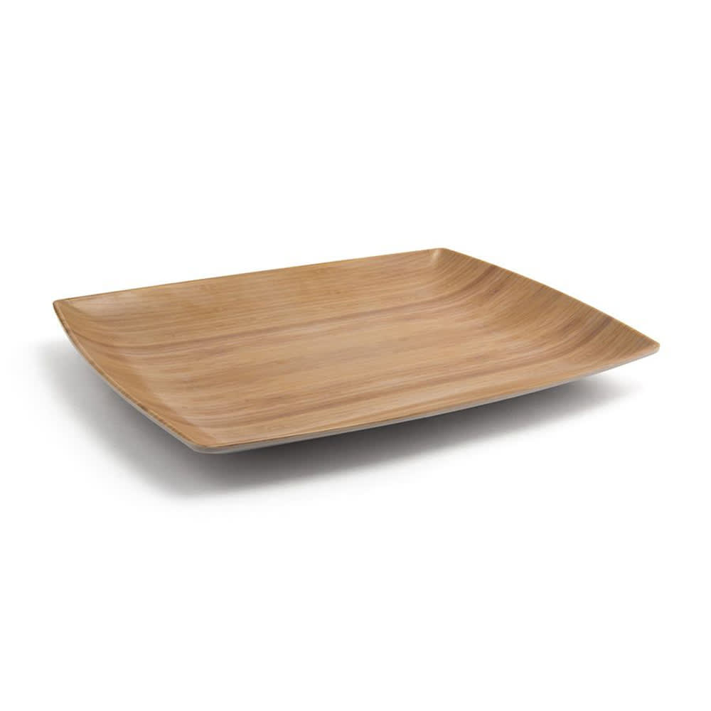 Front of the House Rectangular Mod® Plate - 12" x 9", Bamboo, Natural (DDP041BBB22)