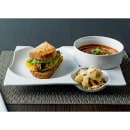 Front of the House Rectangular Bento™ Plate - 12" x 9", Porcelain, White (DDP050WHP21) thumbnail 2