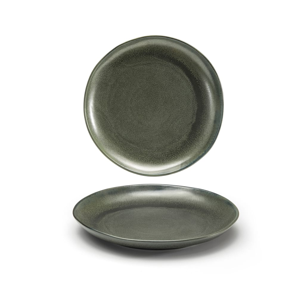 Front of the House 10" Round Kiln® Plate - Porcelain, Sage (DDP061DGP22)