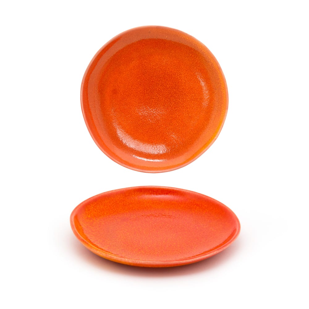 Front of the House 10" Round Kiln® Plate - Porcelain, Blood Orange (DDP061ORP22)