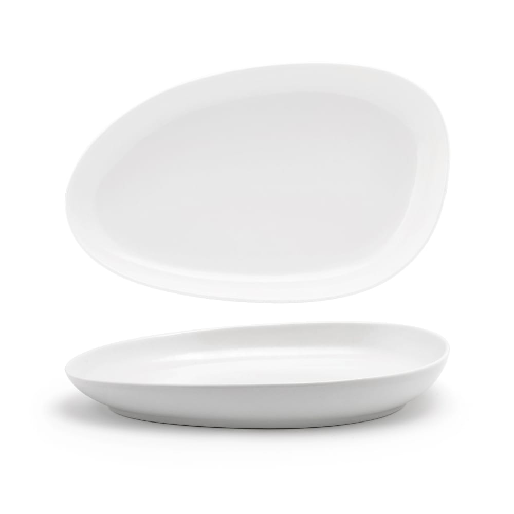 Front of the House Oval Kiln® Plate - 11" x 7", Porcelain, Vanilla Bean (DDP062BEP22)
