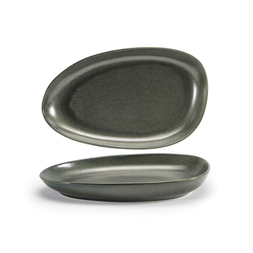 Front of the House Oval Kiln® Plate - 11" x 7", Porcelain, Sage (DDP062DGP22)