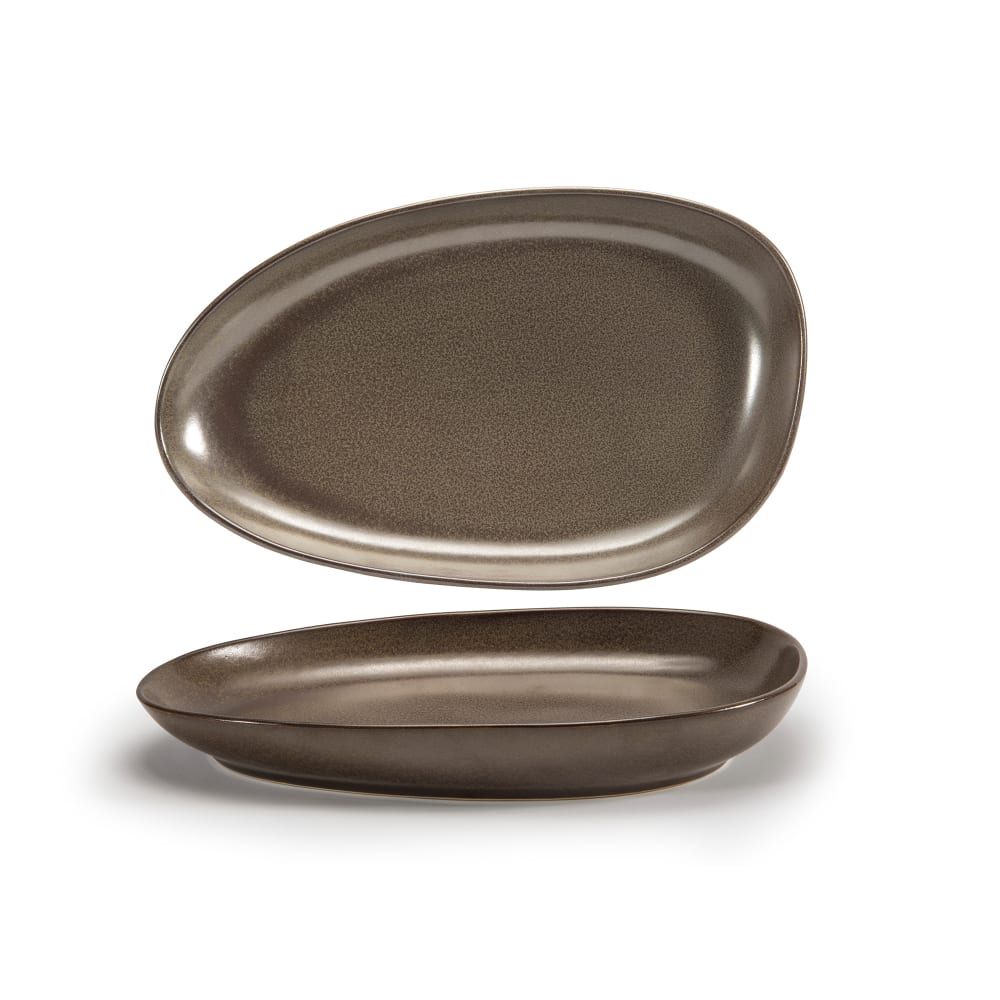 Front of the House Oval Kiln® Plate - 11" x 7", Porcelain, Mocha (DDP062ESP22)