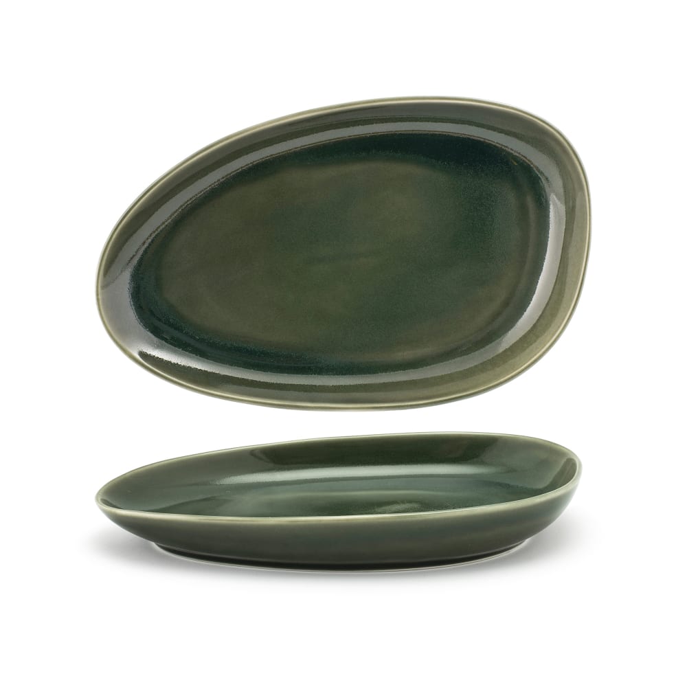 Front of the House Oval Kiln® Plate - 11" x 7", Porcelain, Leek (DDP062GRP22)