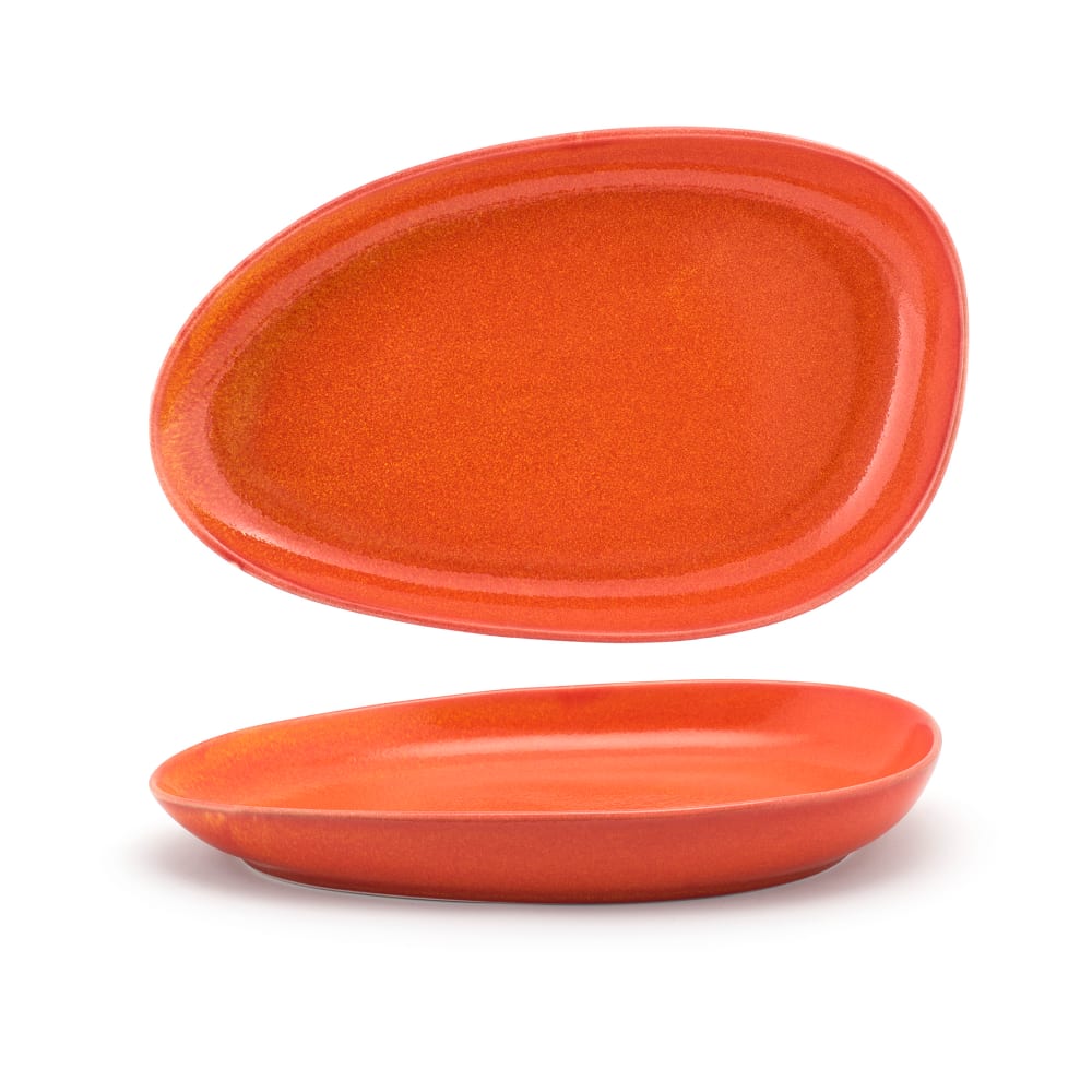 Front of the House Oval Kiln® Plate - 11" x 7", Porcelain, Blood Orange (DDP062ORP22)