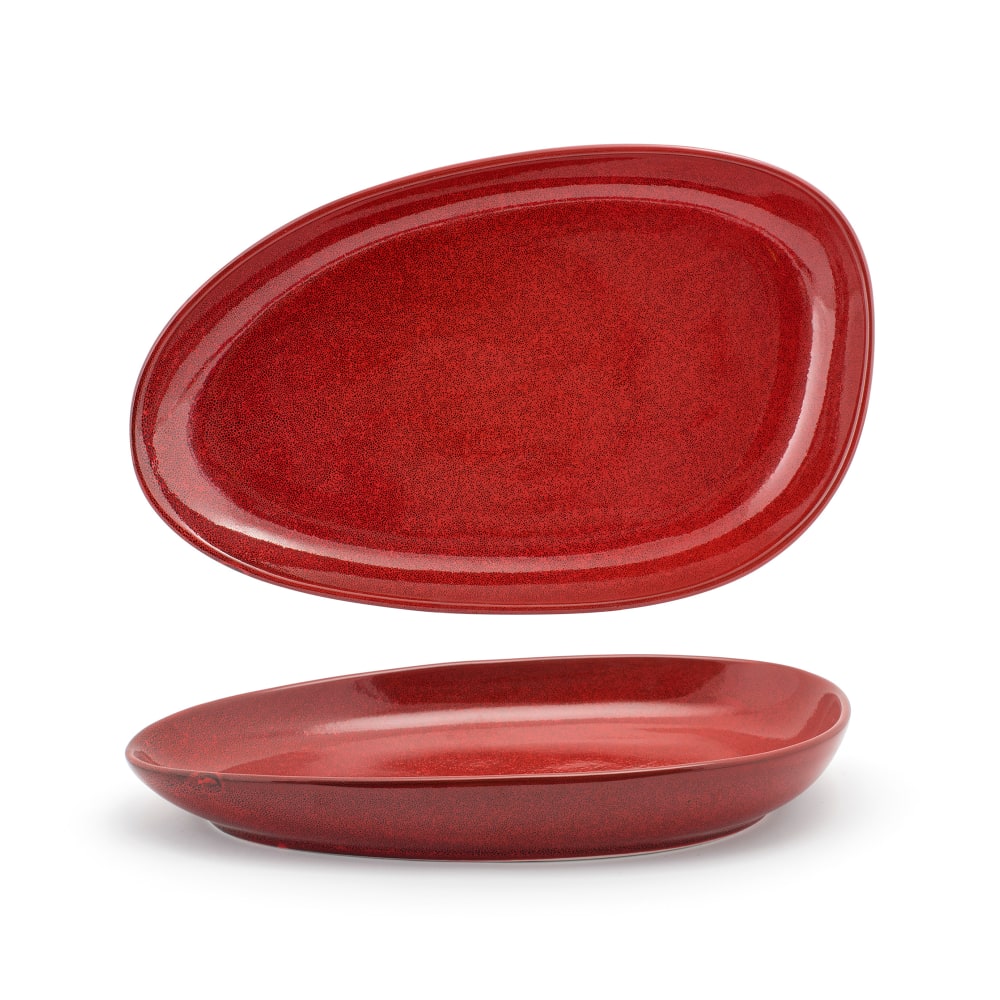 Front of the House Oval Kiln® Plate - 11" x 7", Porcelain, Chili (DDP062RDP22)
