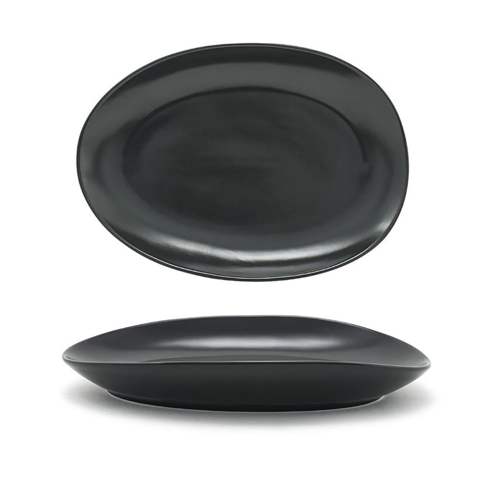 Front of the House Oval Tides™ Plate - 10" x 7", Porcelain, Mussel (DDP063BKP21)