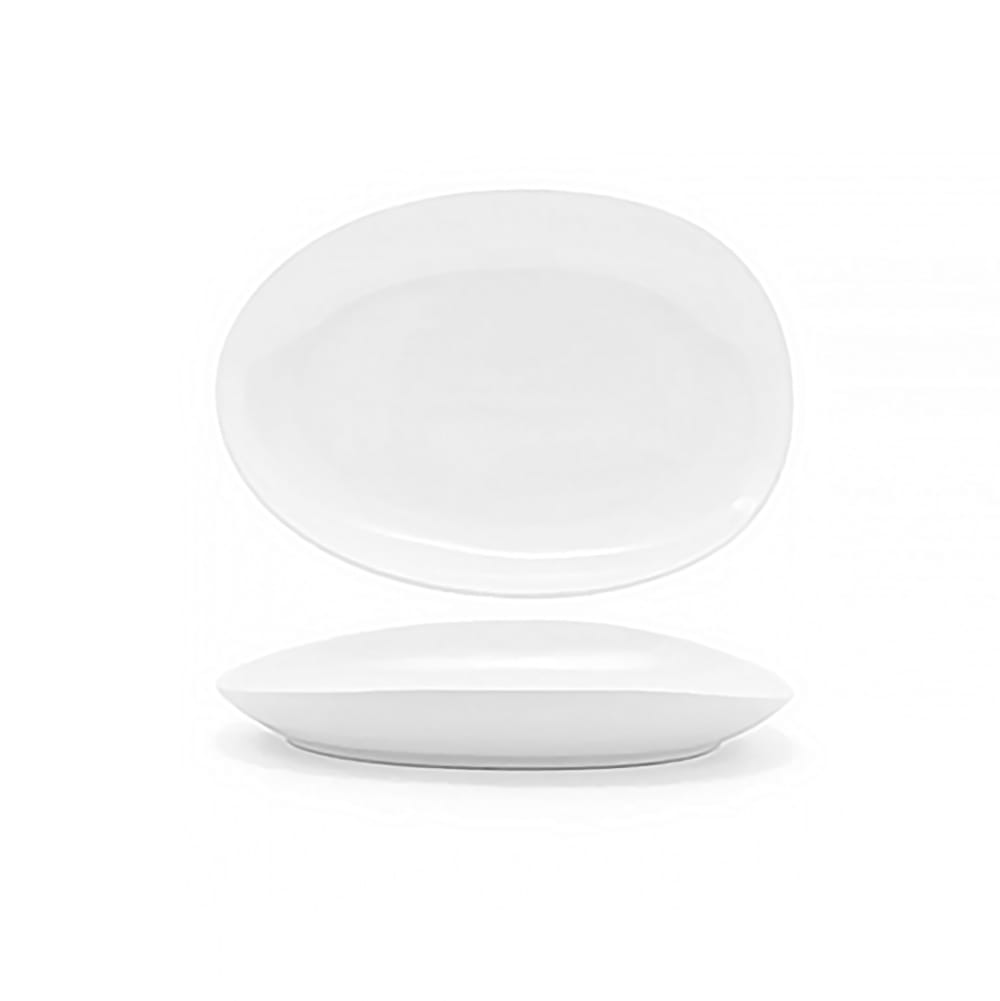 Front of the House Oval Tides™ Plate - 10" x 7", Porcelain, White (DDP063WHP21)