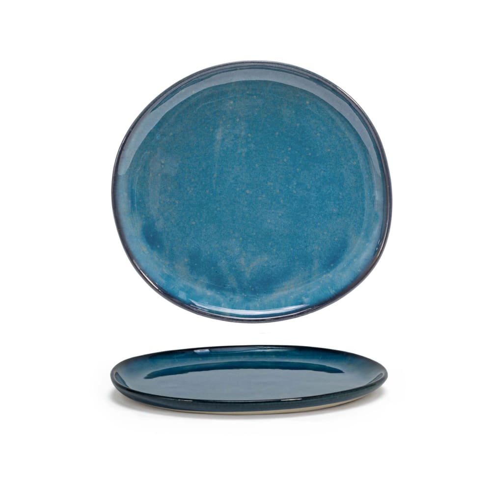 Front of the House 9" Round Artefact™ Plate - Porcelain, Indigo (DDP069BLP22)