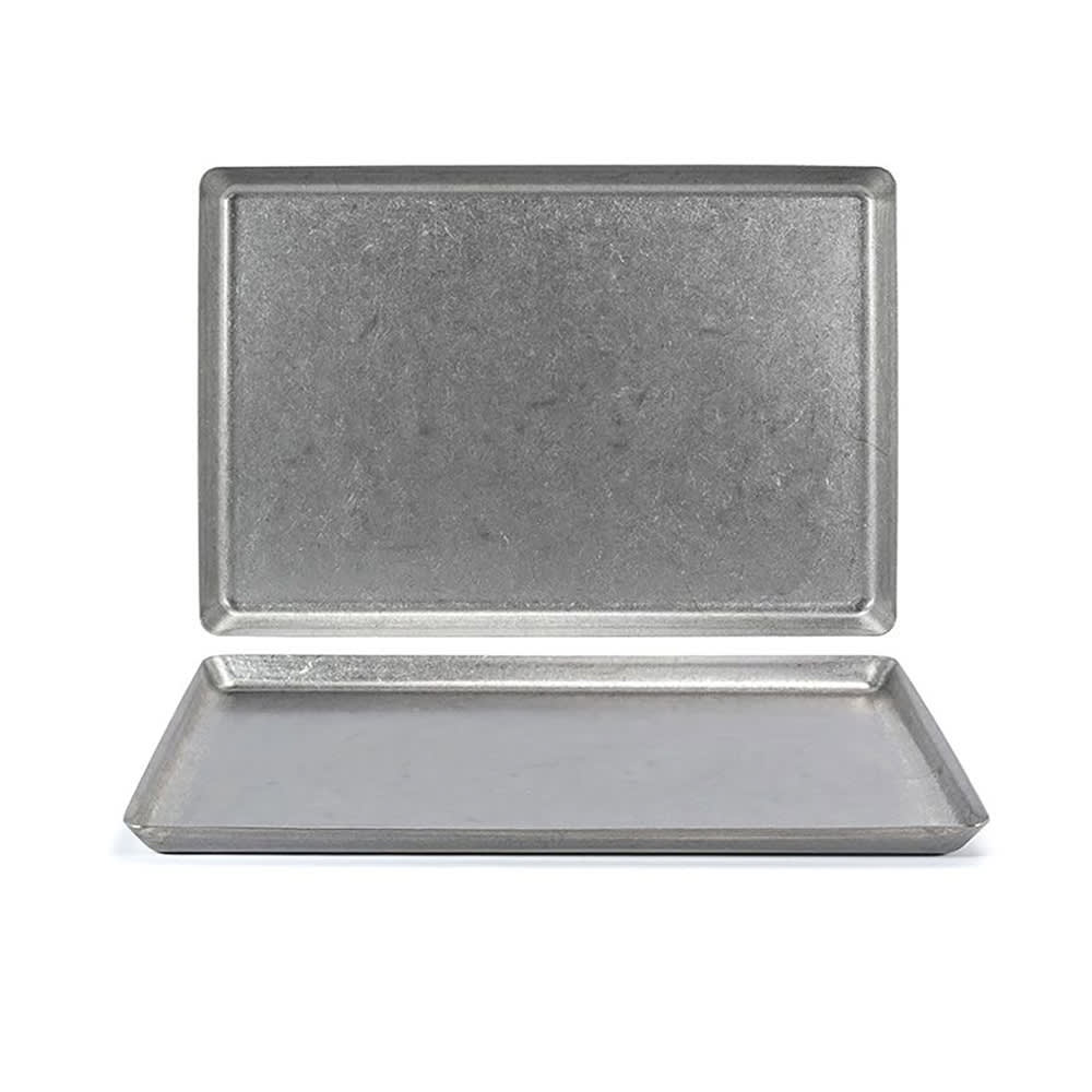 Front of the House Rectangular Mod® Tray - 14" x 9 1/2", Stainless Steel, Antique (DDP073ANS21)