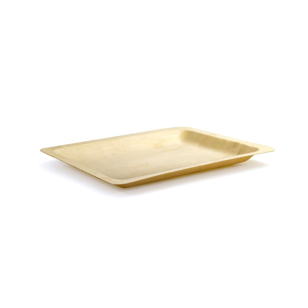 Front of the House Rectangular Servewise® Disposable Plate, 10 1/2" x 8 1/2", Pinewood (DDP078NAW28)