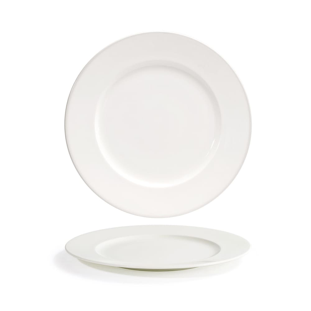 Front of the House 11 1/2" Round Round Catalyst® Plate - Porcelain, White (DDP079BEP21)