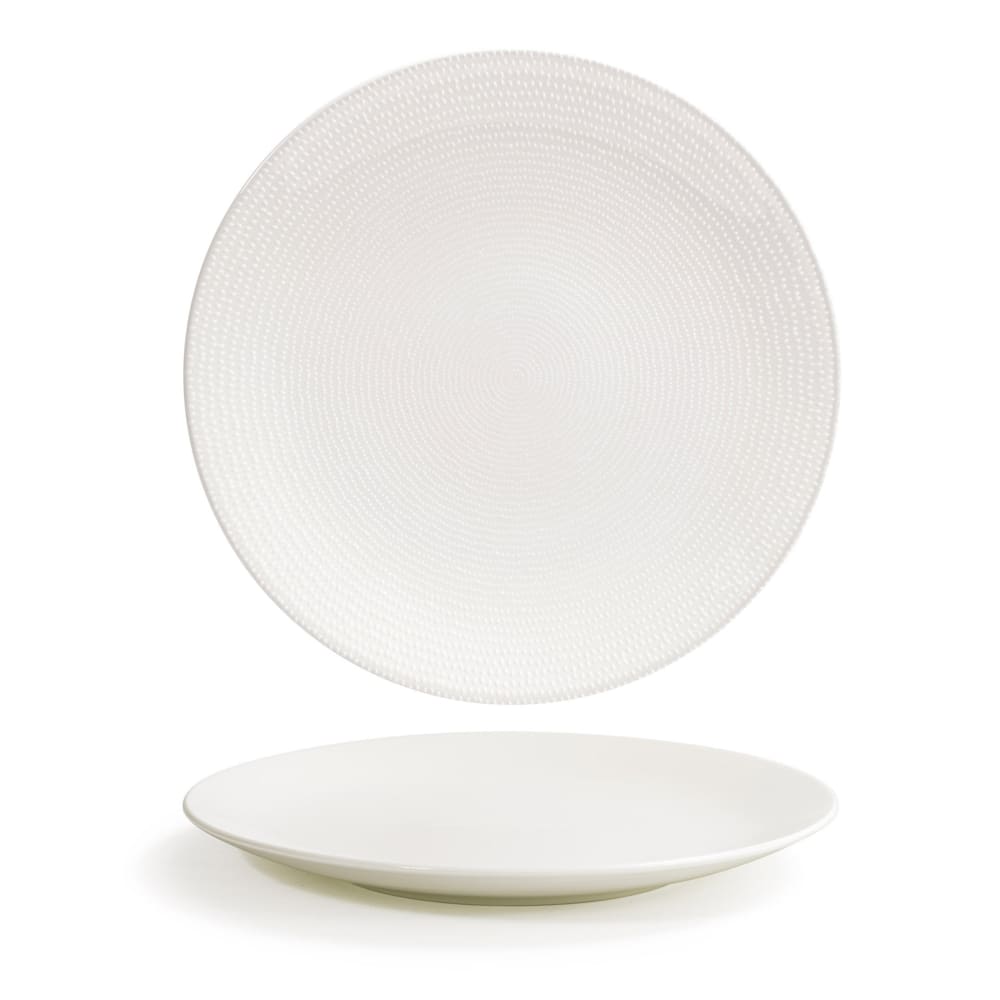 Front of the House 11" Round Catalyst® Pearl Plate - Porcelain, White (DDP089BEP21)