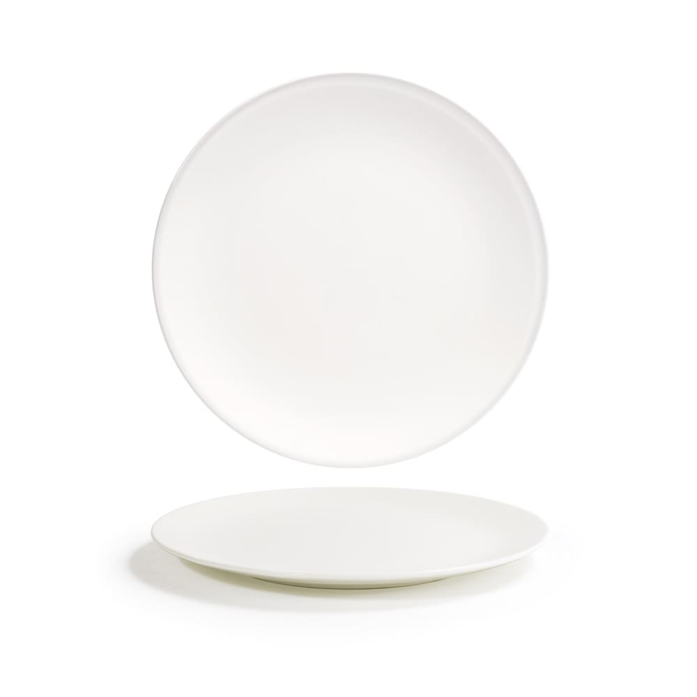 Front of the House 9 1/2" Round Catalyst® Coupe Plate - Porcelain, White (DDP091BEP22)