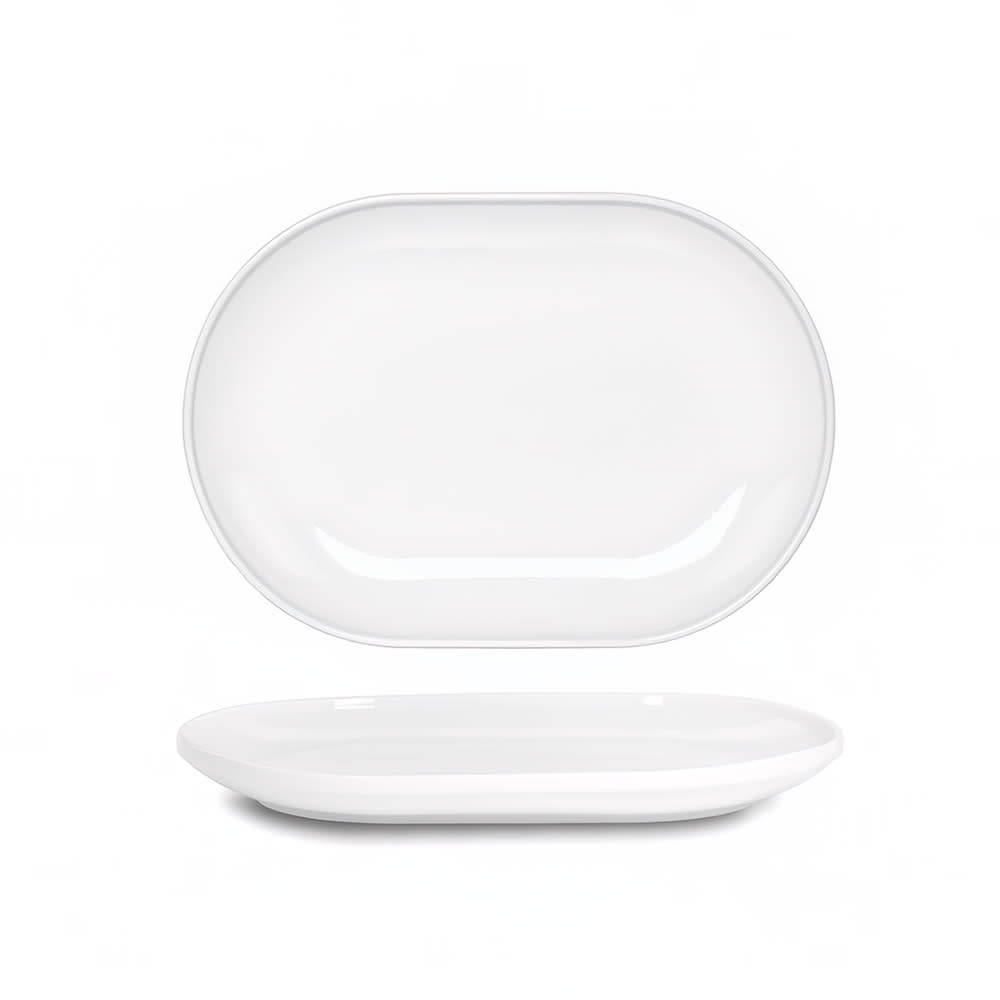 Front of the House Oval Bevel™ Plate - 13" x 9", White (DDP096WHP21)