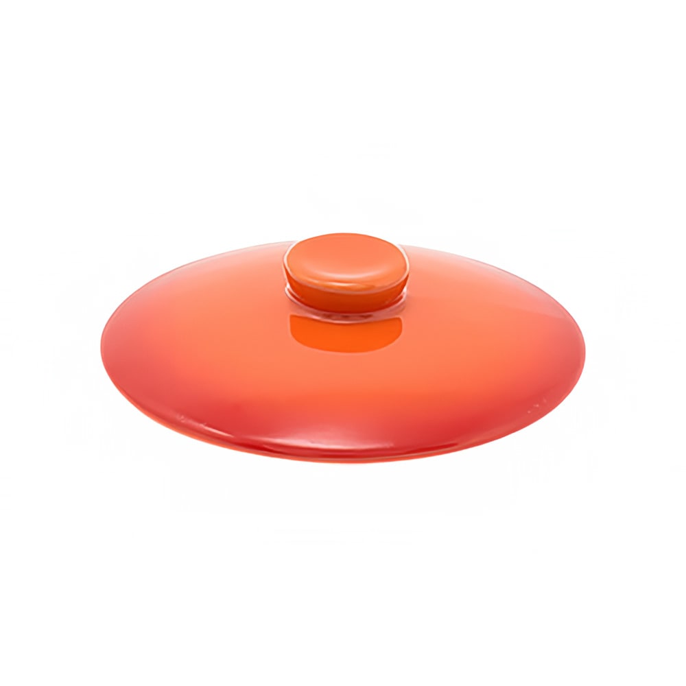 Front of the House 4 3/4" Round Kiln® Baking Dish Lid - Porcelain, Blood Orange (DLI133ORC23)