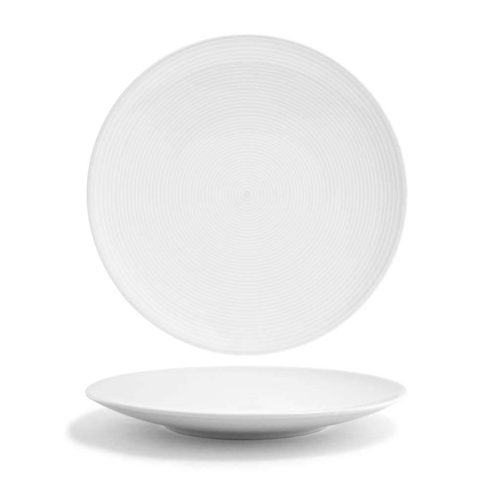 Front of the House 12" Round Spiral® Plate - Porcelain, White (DOS006WHP22)
