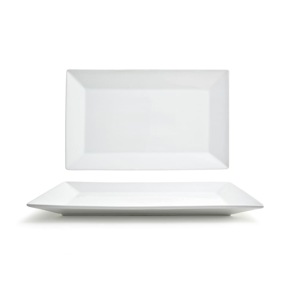 Front of the House Rectangular Kyoto™ Plate - 14" x 9", Porcelain, White (DOS015WHP22)
