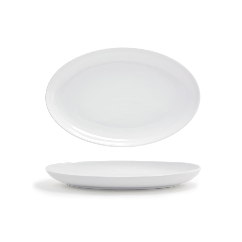 Front of the House Oval Harmony™ Plate - 11 1/2" x 7 1/2", Porcelain, White (DOS025WHP21)