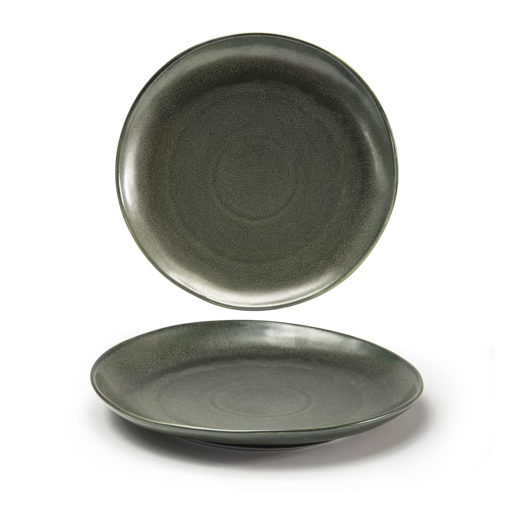 Front of the House 11" Round Kiln® Plate - Porcelain, Sage (DOS029DGP22)