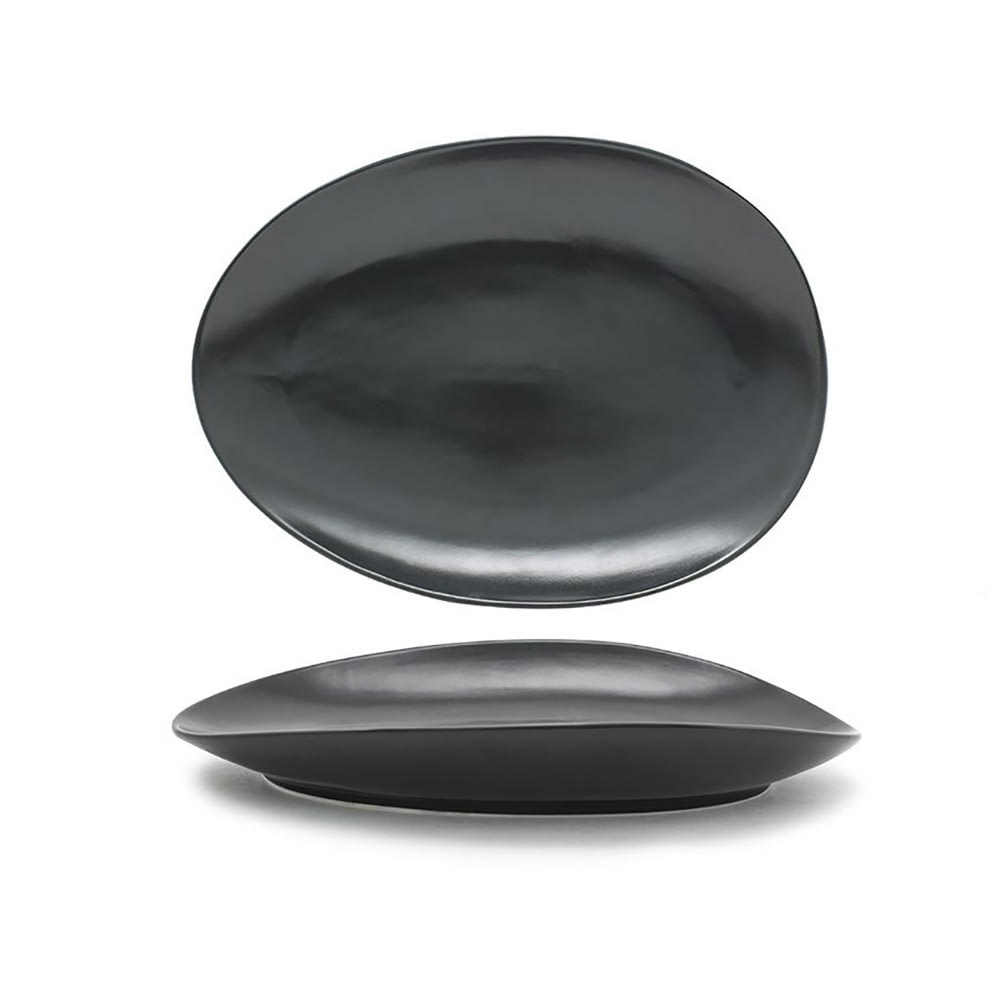 Front of the House Oval Tides™ Plate - 12" x 8 3/4", Porcelain, Mussel (DOS030BKP20)