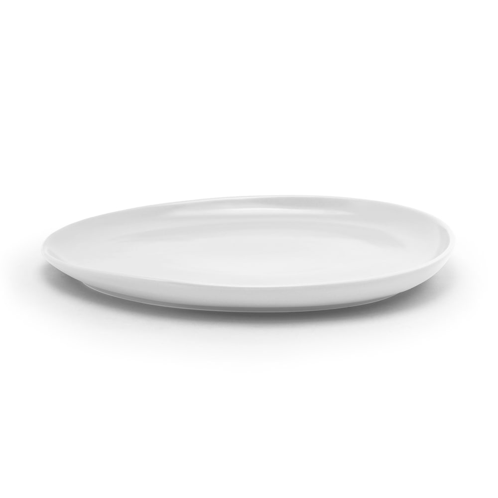 Front of the House Oval Tides™ Plate - 13" x 9 3/4", Porcelain, White (DOS032WHP20)