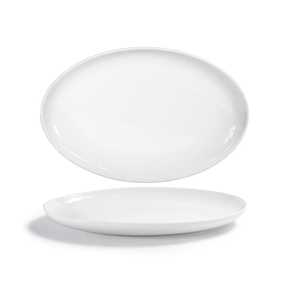 Front of the House Oval Harmony™ Plate - 13" x 8 1/2", Porcelain, White (DOS035WHP21)