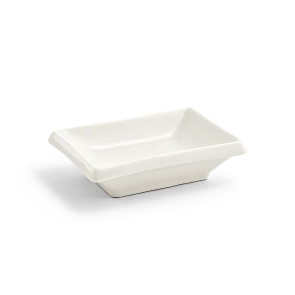 Front of the House 2 oz Rectangular Dish - Porcelain, White (DSD025BEP23)