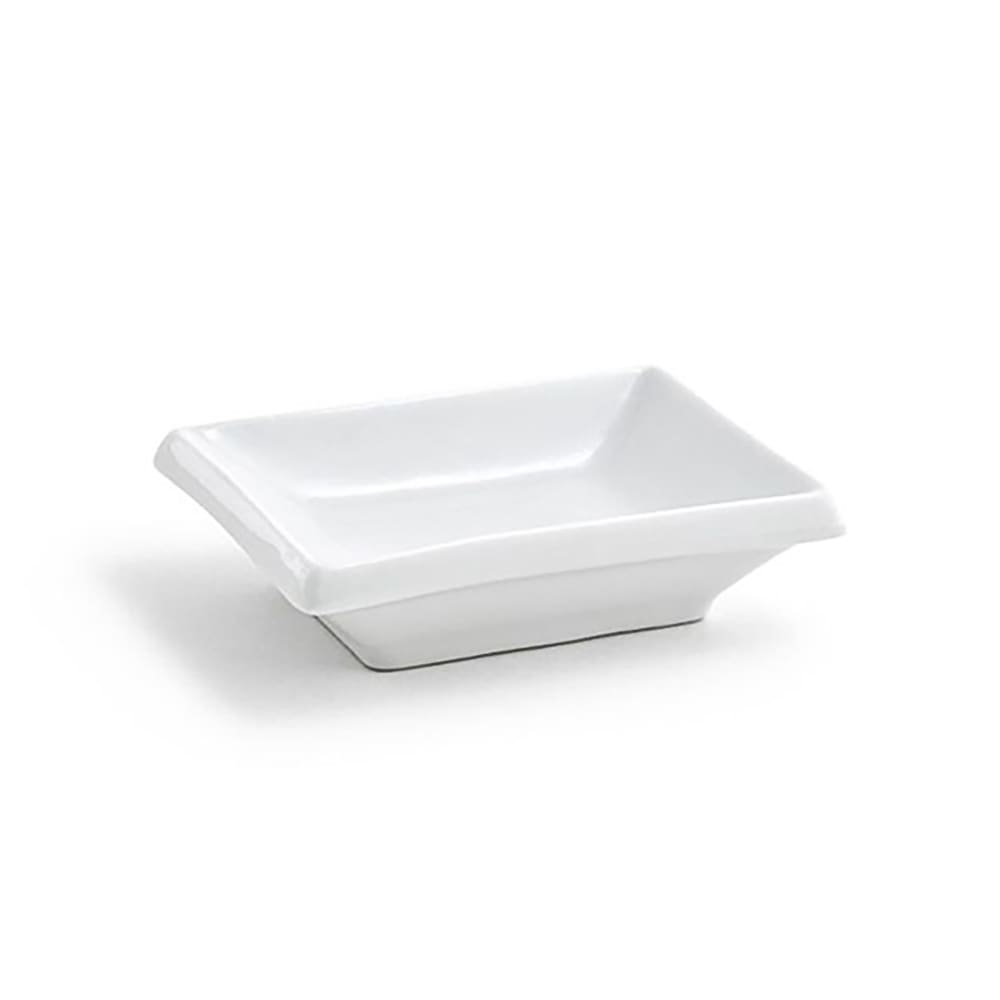 Front of the House 2 oz Rectangular Dish - Porcelain, White (DSD025WHP23)