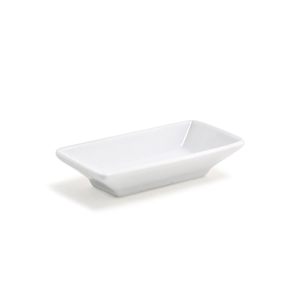 Front of the House 1 oz Rectangular Kyoto™ Dish - Porcelain, White (DSD029WHP23)