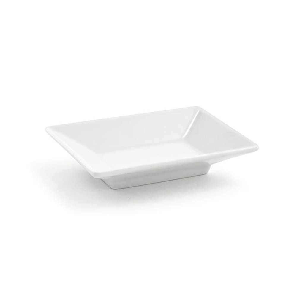 Front of the House 2 oz Rectangular Kyoto™ Dish - Porcelain, White (DSD031WHP23)