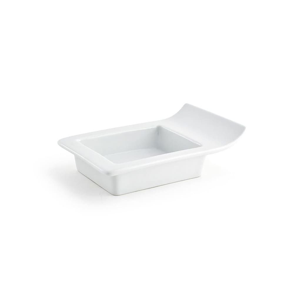Front of the House 4 oz Rectangular Nami™ Dish - Porcelain, White (DSD039WHP23)