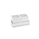 Front of the House 2 1/2 oz Rectangular Mod® Ramekin - Porcelain, White (DSD041WHP23) thumbnail 2