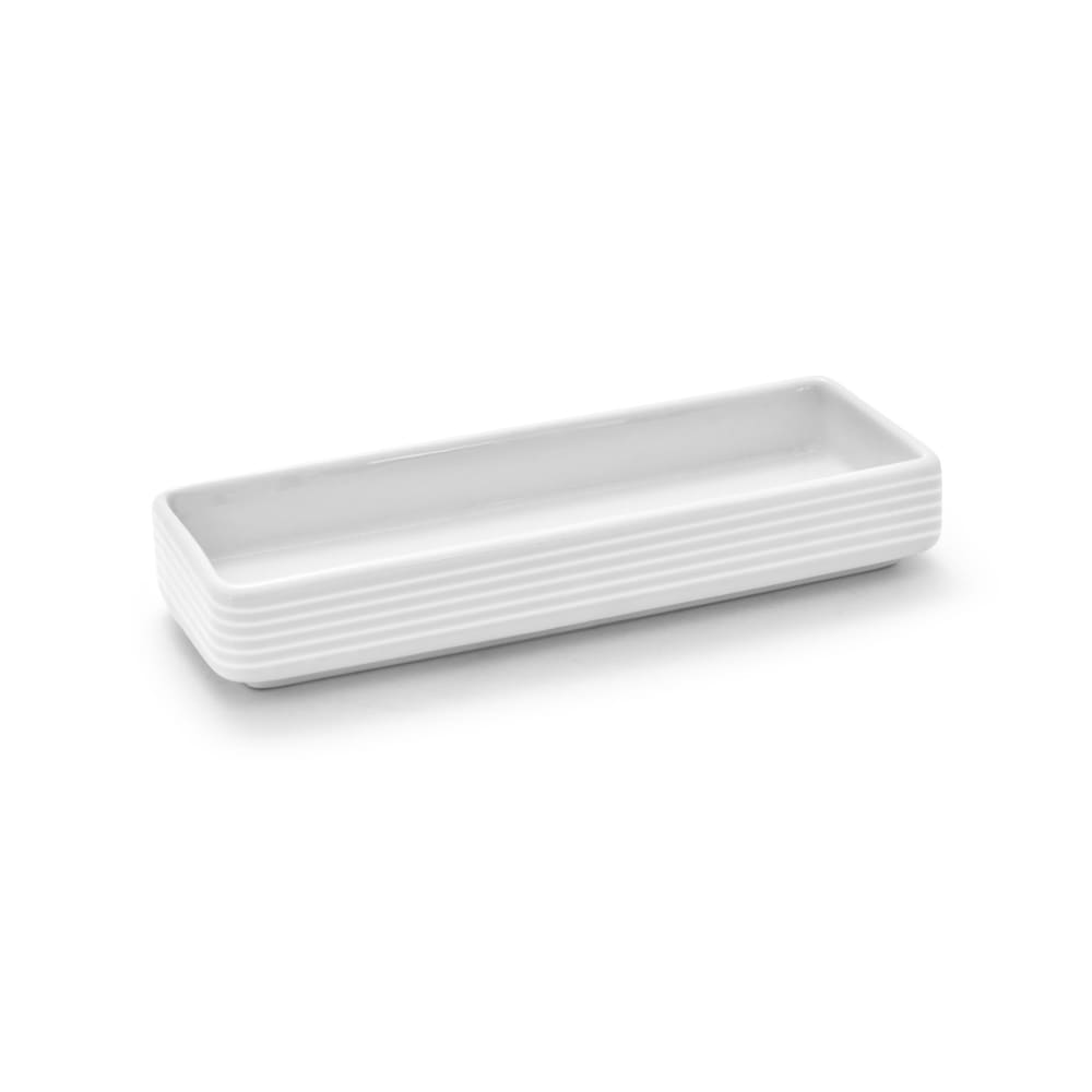 Front of the House Rectangular Spiral® Ramekin Holder - Porcelain, White (DSD047WHP23)