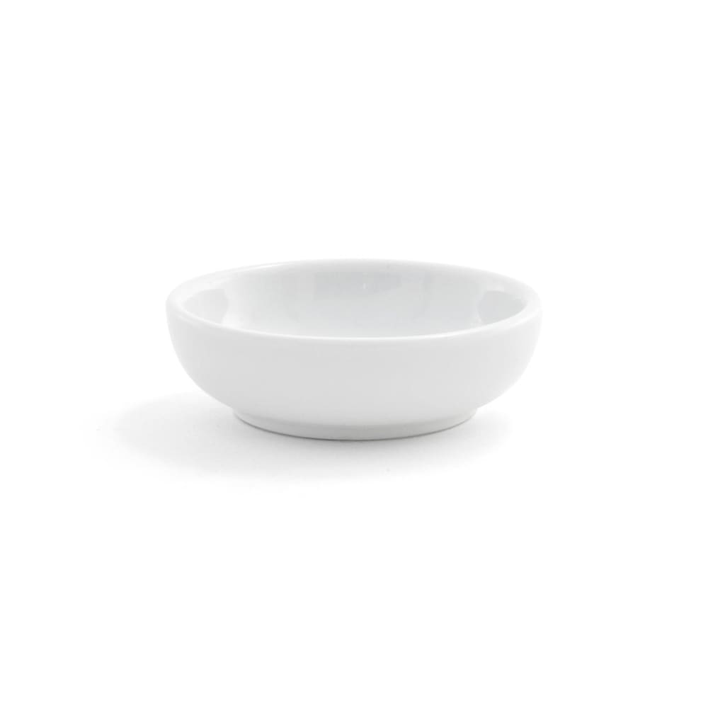 Front of the House 1 1/2 oz Round Harmony™ Ramekin - Porcelain, White (DSD048WHP23)