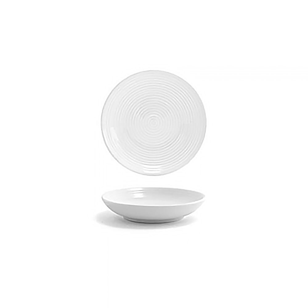 Front of the House 2 1/2 oz Round Spiral® Dish - Porcelain, White (DSD058WHP23)