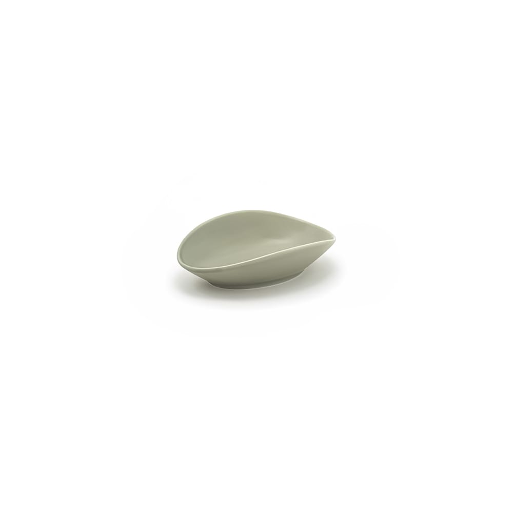 Front of the House 3 oz Oval Tides™ Ramekin - 5" x 3 1/4", Porcelain, Pumice (DSD061GYP23)