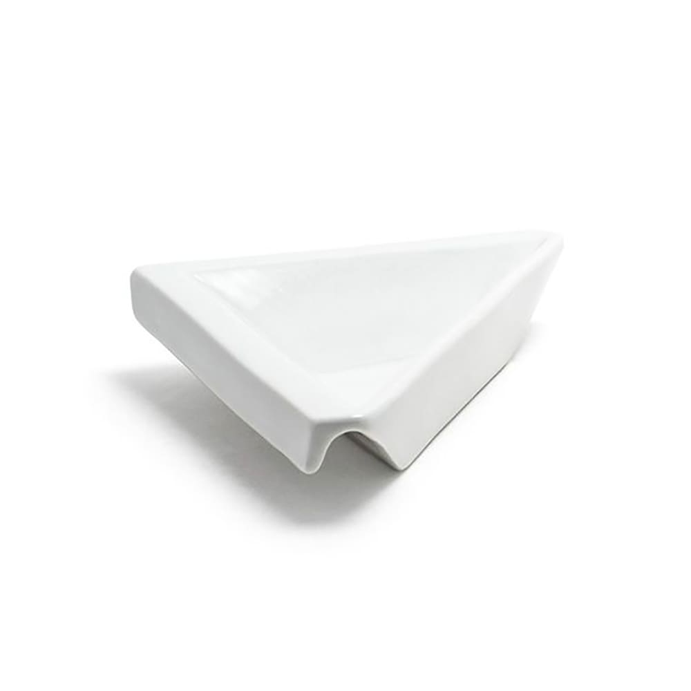 Front of the House 2 1/2 oz Triangular Kyoto™ Ramekin - Porcelain, White (DSD067WHP23)