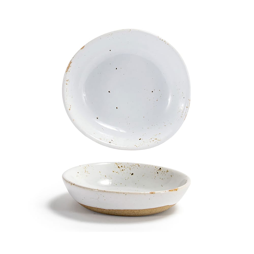 Front of the House 3 1/2 oz Round Artefact™ Ramekin - Porcelain, Ash (DSD070BEP23)