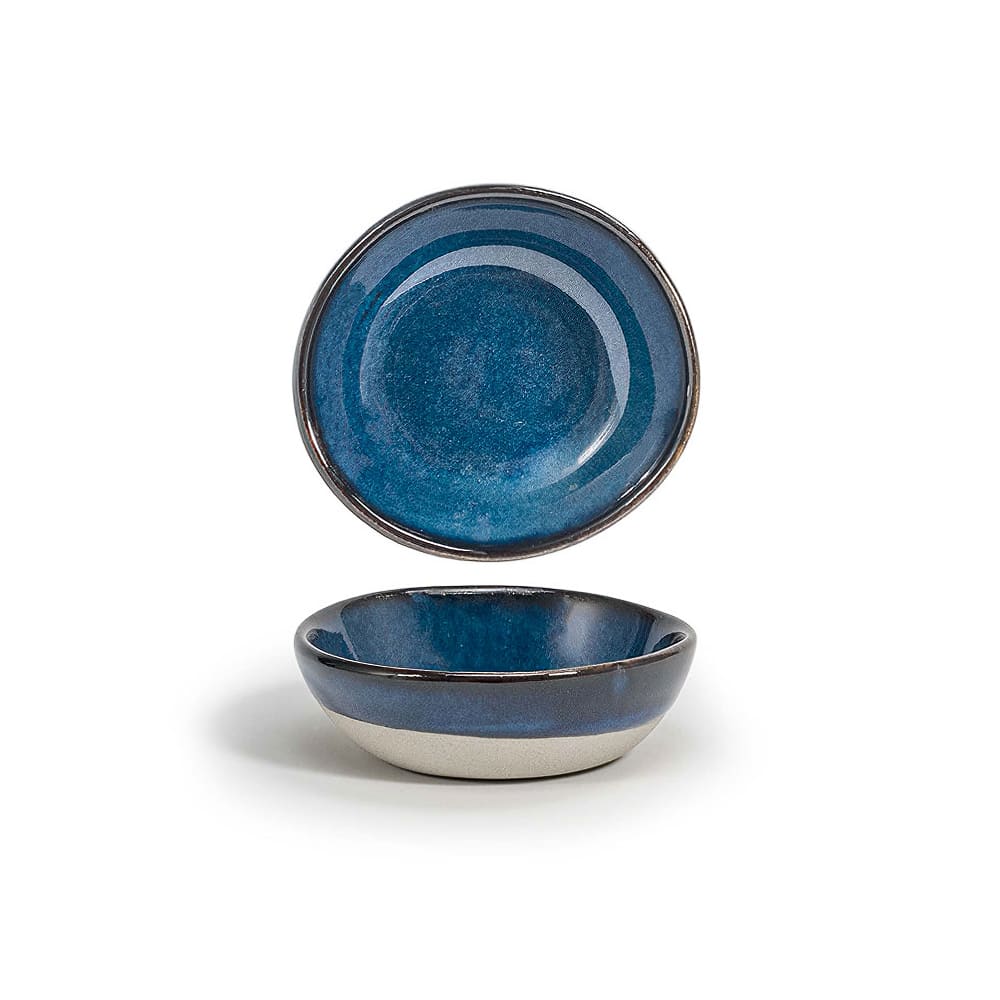 Front of the House 2 oz Round Artefact™ Ramekin - Porcelain, Indigo (DSD071BLP23)
