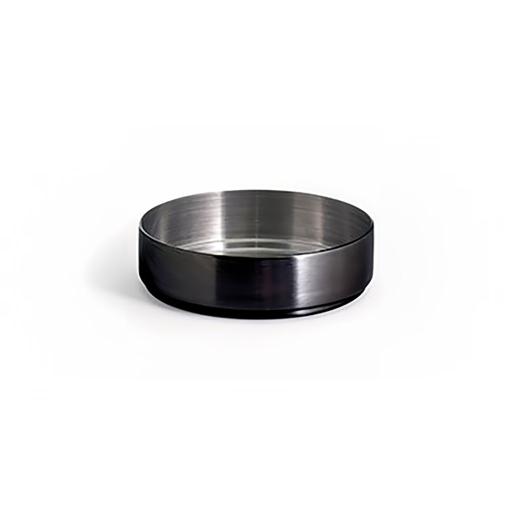 Front of the House 3 oz Round Ramekin - Stainless Steel, Matte Black (DSD074BKS23)
