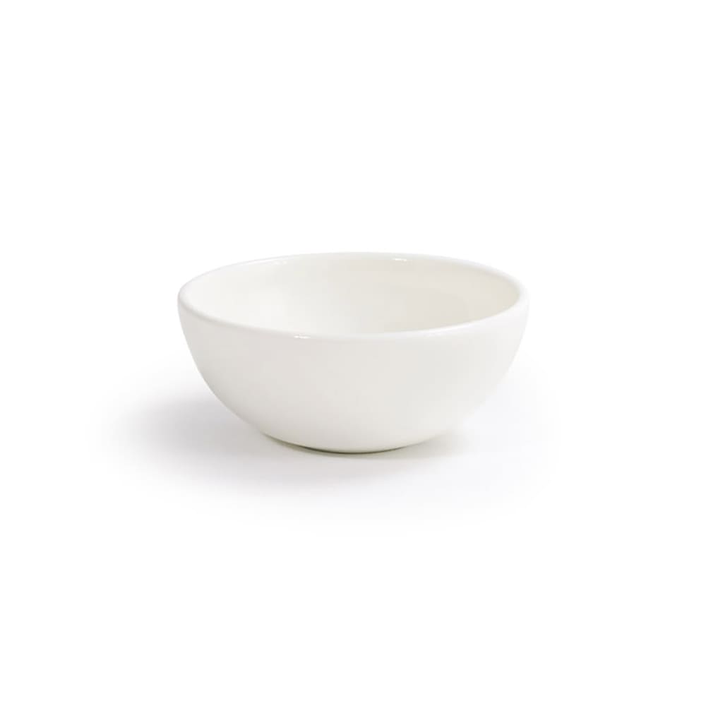 Front of the House 4 oz Round Catalyst® Coupe Ramekin - Porcelain, White (DSD075BEP22)
