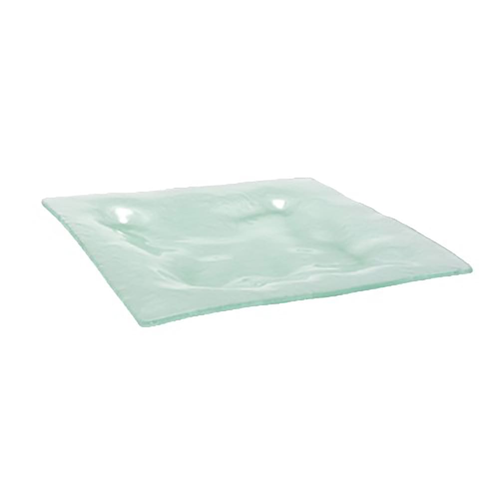 Front of the House 10" Square Arctic™ Dinner Plate - Glass, Frosted (DSP012FRG21)