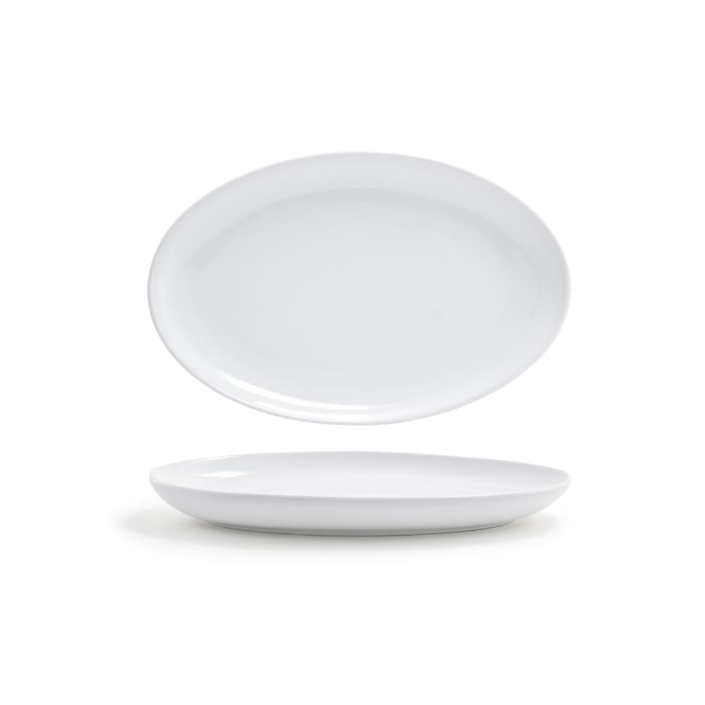 Front of the House Oval Harmony™ Plate - 9 1/4" x 6 1/4", Porcelain, White (DSP024WHP22)