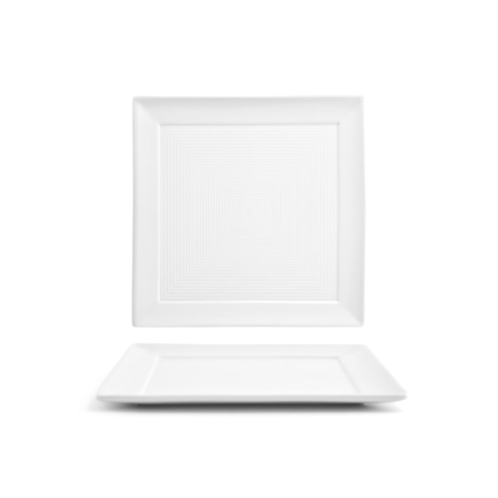 Front of the House 7 1/2" Square Spiral® Plate - Porcelain, White (DSP027WHP23)