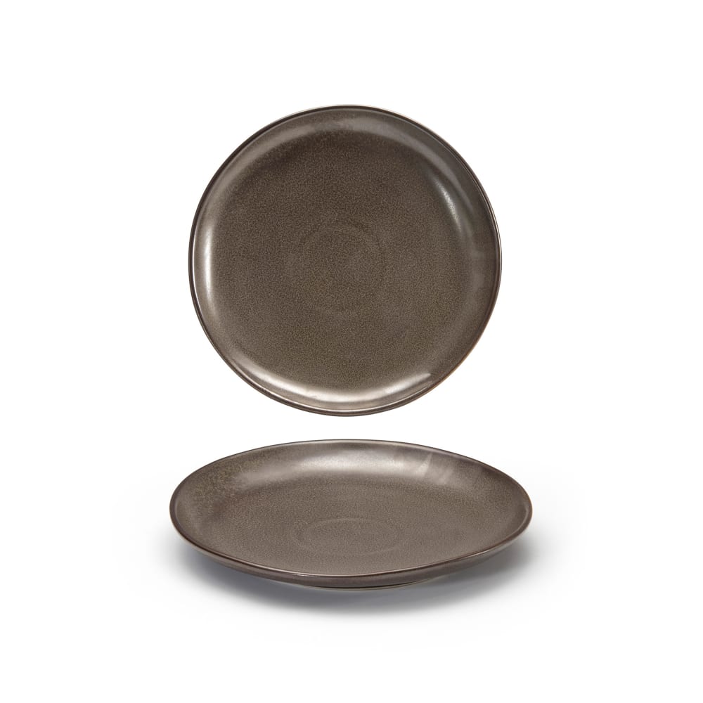 Front of the House 8" Round Kiln® Plate - Porcelain, Mocha (DSP031ESP23)