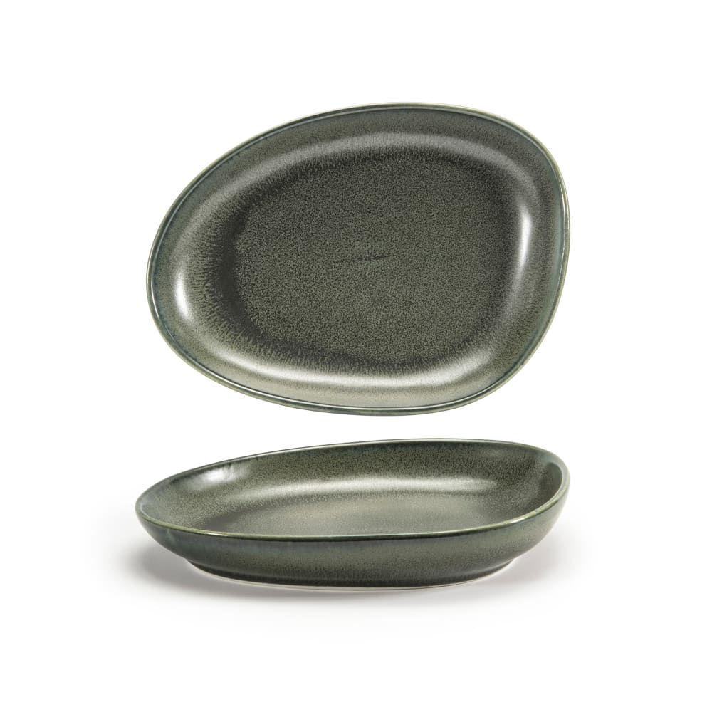 Front of the House Oval Kiln® Plate - 8" x 6", Porcelain, Sage (DSP032DGP23)