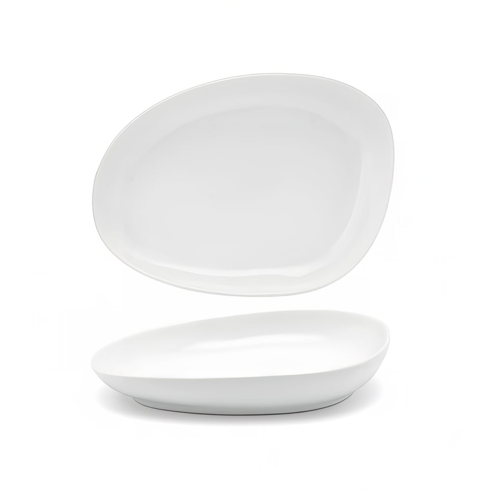 Front of the House Oval Kiln® Plate - 8" x 6", Porcelain, Superwhite (DSP032WHP23)