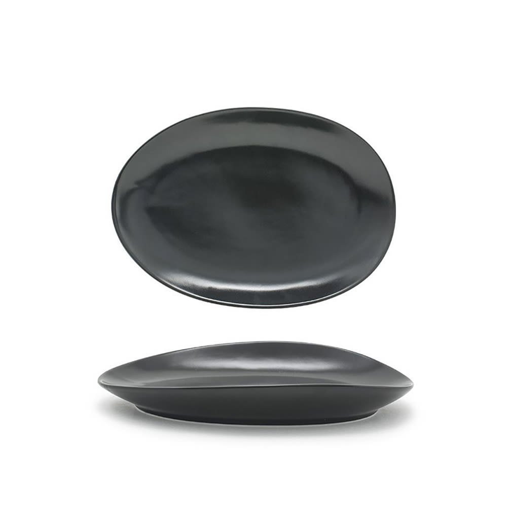 Front of the House Oval Tides™ Plate - 8" x 5 1/2", Porcelain, Mussel (DSP033BKP22)