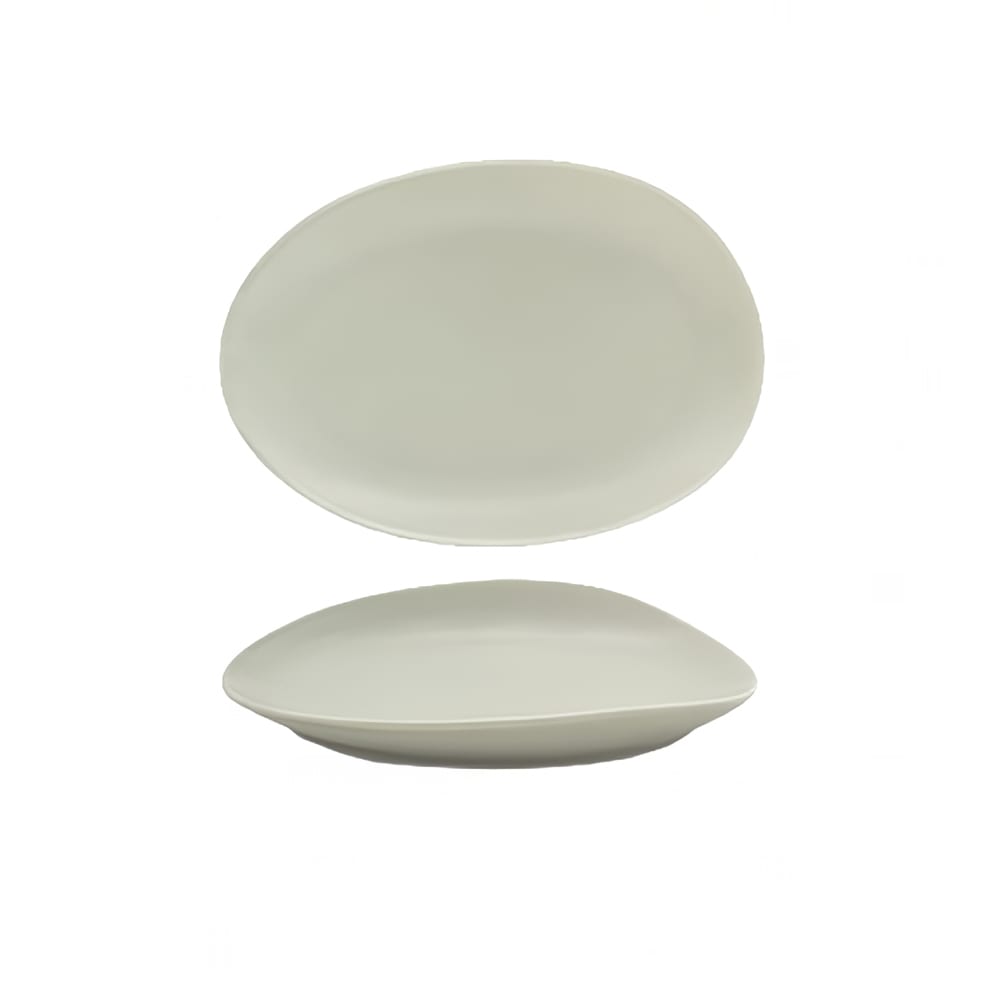 Front of the House Oval Tides™ Plate - 8" x 5 1/2", Porcelain, Pumice (DSP033GYP22)